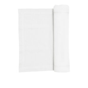 Rans Elegant Hemstitch Table Runner White