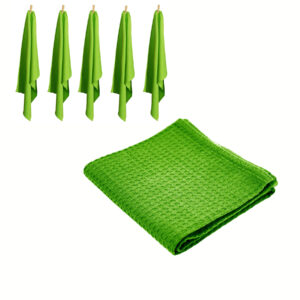 Rans Set of 6 Cotton Waffle Tea Towels 50x70 cm - Lime Green