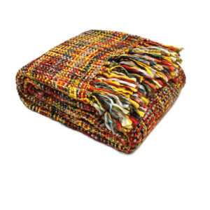 Rans  Knitted Weave Throw 127x152cm - Bush Fire