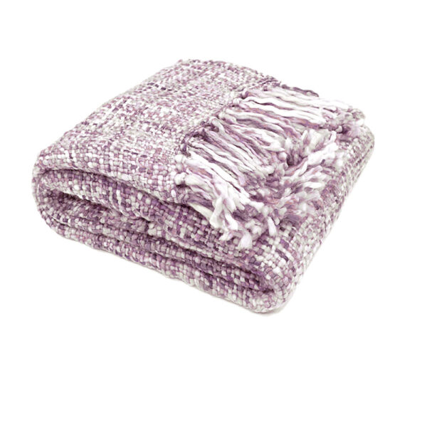 Rans  Knitted Weave Throw 127x152cm - Lilac Hint