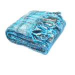 Rans  Knitted Weave Throw 127x152cm - Aqua Marine