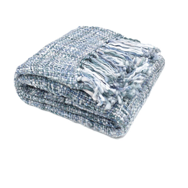 Rans  Knitted Weave Throw 127x152cm - Steel Blue