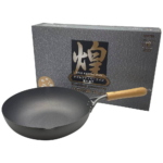 Kirameki Premium Cast Iron Nitriding Processing Stir-fry Wok (Made in Japan) - 30cm