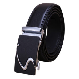 Genuine Leather Belt Men's Plate Reversible Buckle Business Dress Belts ( 02)