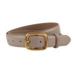 Classic Leather Belts for Women  Joyreap Genuine Leather Womens Belts with Gold Buckle (Khaki)