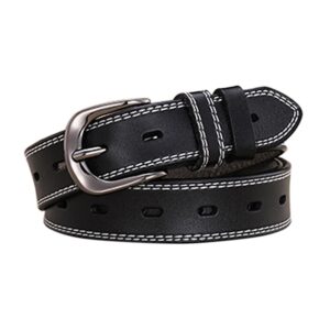 Classic Leather Belts for Women  Joyreap Genuine Leather Womens Belts Alloy Pin Buckle (Black)