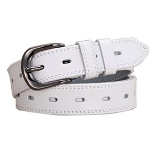 Classic Leather Belts for Women  Joyreap Genuine Leather Womens Belts Alloy Pin Buckle (White)