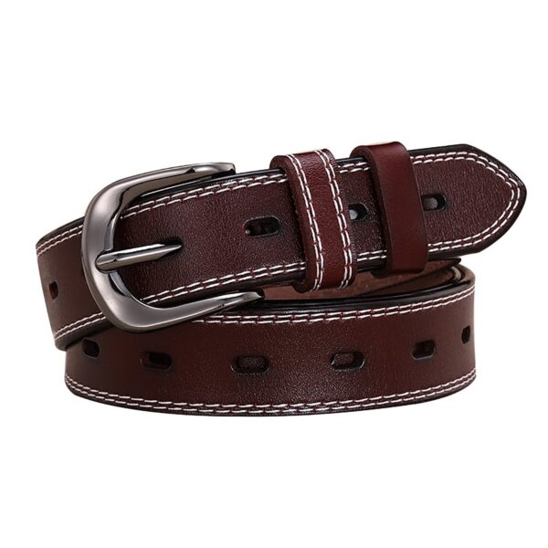 Classic Leather Belts for Women  Joyreap Genuine Leather Womens Belts Alloy Pin Buckle (Brown)