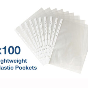 100Pack A4 Sheet Protector Plastic Pockets Bulk Lot Clear Reinforced Folders