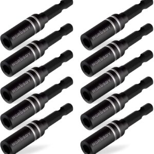 10Pc Magnetic Extension Socket Drill Bit Holder 1/4" Hex Screwdriver Nut Driver