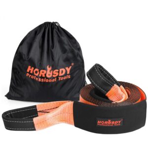 Heavy Duty Recovery Tow Strap Kit 4" x 20Ft Snatch Straps - 18T/40 000LB Break Strength for Off-Roading Recovery and Hauling