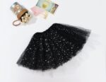 Sequin Tulle Tutu Skirt Ballet Kids Princess Dressup Party Baby Girls Dance Wear  Black  Kids