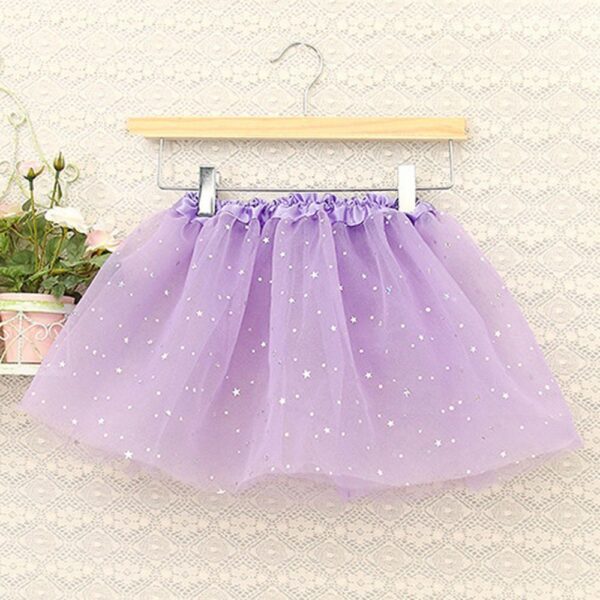 Sequin Tulle Tutu Skirt Ballet Kids Princess Dressup Party Baby Girls Dance Wear  Light Purple  Kids