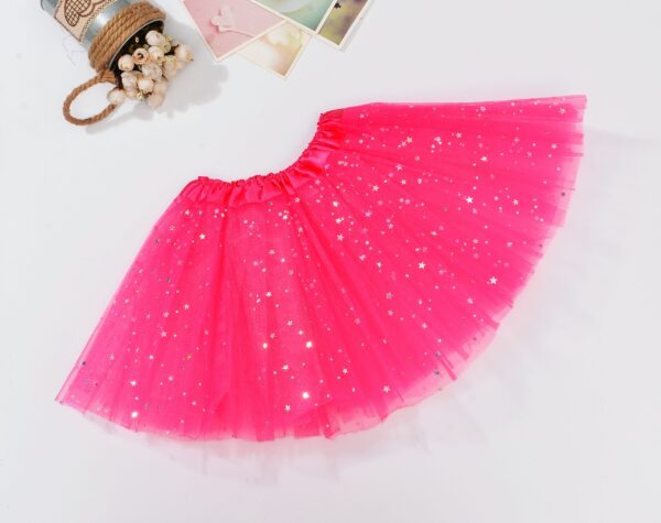 Sequin Tulle Tutu Skirt Ballet Kids Princess Dressup Party Baby Girls Dance Wear  Rose  Kids