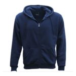 Adult Unisex Zip Plain Fleece Hoodie Hooded Jacket Mens Sweatshirt Jumper XS-8XL  Navy  S