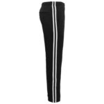 Men's Fleece Casual Sports Track Pants w Zip Pocket Striped Sweat Trousers S-6XL  Black  M