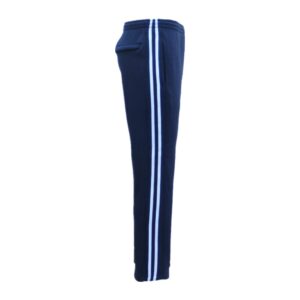 Men's Fleece Casual Sports Track Pants w Zip Pocket Striped Sweat Trousers S-6XL  Navy  S