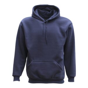 Adult Unisex Men's Basic Plain Hoodie Pullover Sweater Sweatshirt Jumper XS-8XL  Navy  XS