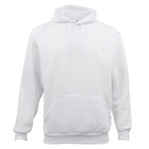 Adult Unisex Men's Basic Plain Hoodie Pullover Sweater Sweatshirt Jumper XS-8XL  White  XS