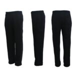 New Adult Mens Unisex Track Suit Fleece Lined Pants Sport Gym Work Casual Winter  Black  M