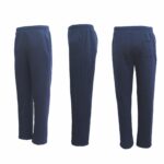 New Adult Mens Unisex Track Suit Fleece Lined Pants Sport Gym Work Casual Winter  Navy  S