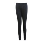 Womens Merino Wool Top Pants Thermal Leggings Long Johns Underwear Pajamas  Women's Leggings - Black  12-14