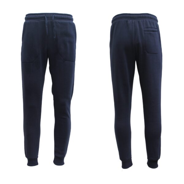 Mens Unisex Fleece Lined Sweat Track Pants Suit Casual Trackies Slim Cuff XS-6XL  Navy  S