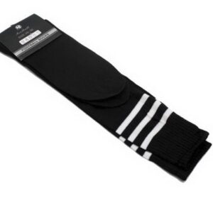 Mens Womens Sports Breathable Tube Long High Socks Knee Warm Casual Footy Soccer  Black