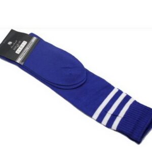 Mens Womens Sports Breathable Tube Long High Socks Knee Warm Casual Footy Soccer  Blue