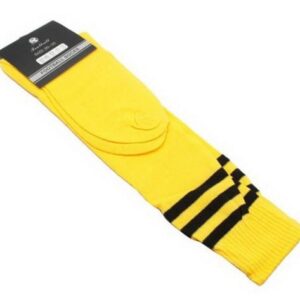 Mens Womens Sports Breathable Tube Long High Socks Knee Warm Casual Footy Soccer  Yellow