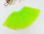 Sequin Tulle Tutu Skirt Ballet Kids Princess Dressup Party Baby Girls Dance Wear  Neon Green  Kids