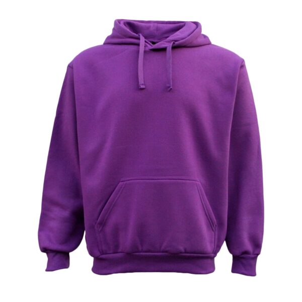 Adult Unisex Men's Basic Plain Hoodie Pullover Sweater Sweatshirt Jumper XS-8XL  Purple  2XL