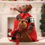 New Christmas Large Jumbo Felt Santa Sack Children Xmas Gifts Candy Stocking Bag  Reindeer (56x35cm)