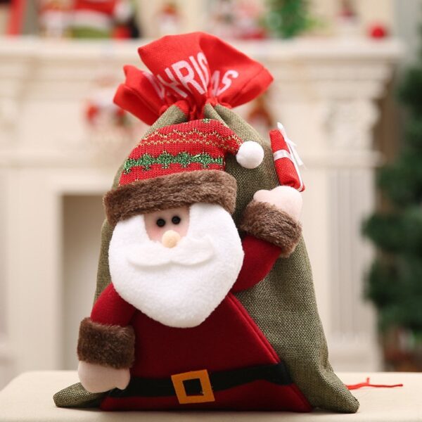 New Christmas Large Jumbo Felt Santa Sack Children Xmas Gifts Candy Stocking Bag  Santa (56x35cm)