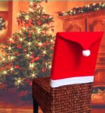 Christmas Chair Covers Tablecloth Runner Decoration Xmas Dinner Party Santa Gift  8x Chair Covers