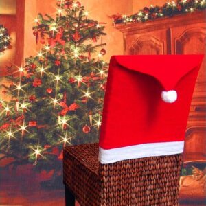 Christmas Chair Covers Tablecloth Runner Decoration Xmas Dinner Party Santa Gift  8x Chair Covers