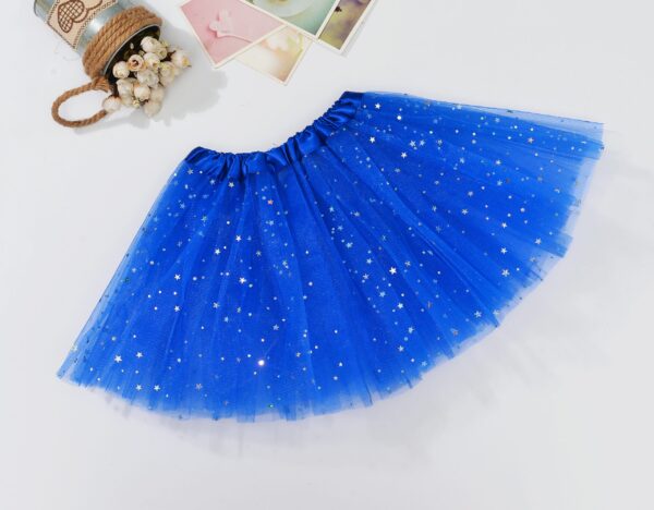 Sequin Tulle Tutu Skirt Ballet Kids Princess Dressup Party Baby Girls Dance Wear  Royal Blue  Kids