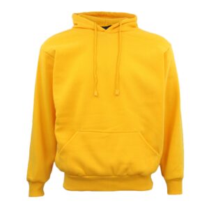 Adult Unisex Men's Basic Plain Hoodie Pullover Sweater Sweatshirt Jumper XS-8XL  Yellow  S