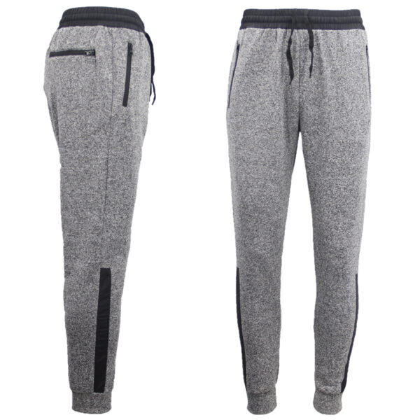 Mens Joggers Trousers Gym Sport Casual Sweat Track Pants Cuffed Hem w Zip Pocket  Light Grey  3XL