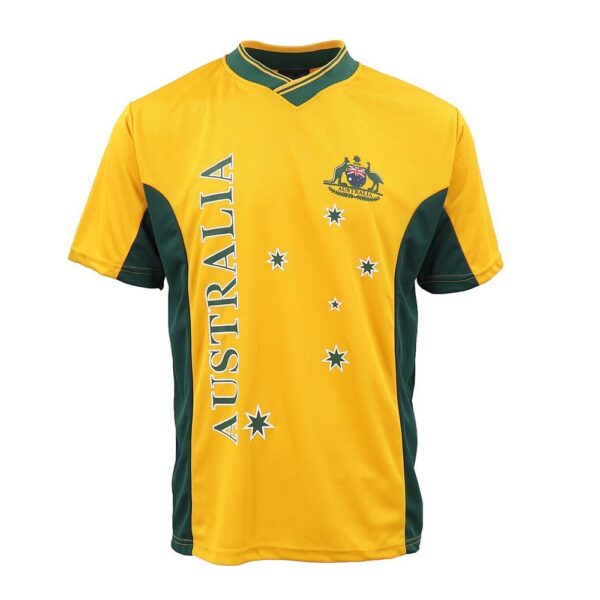 Adults Kids Men's Sports Soccer Rugby Jersy T Shirt Australia Day Polo Souvenir  Gold  0 (Kids)