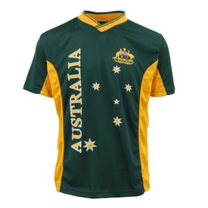 Adults Kids Men's Sports Soccer Rugby Jersy T Shirt Australia Day Polo Souvenir  Green  0 (Kids)