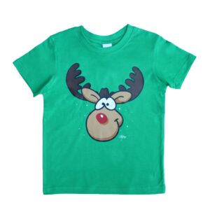 New Funny Adult Xmas Christmas T Shirt Tee Mens Womens 100% Cotton Jolly Ugly  Reindeer (Green)  2XL