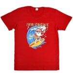 New Funny Adult Xmas Christmas T Shirt Tee Mens Womens 100% Cotton Jolly Ugly  Santa Surf (Red)  3XL