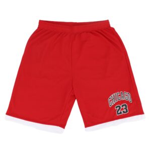 Men's Basketball Sports Shorts Gym Jogging Swim Board Boxing Sweat Casual Pants  Red - Chicago 23  L