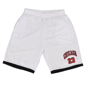 Men's Basketball Sports Shorts Gym Jogging Swim Board Boxing Sweat Casual Pants  White - Chicago 23  S