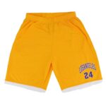 Men's Basketball Sports Shorts Gym Jogging Swim Board Boxing Sweat Casual Pants  Yellow - Los Angeles 24  M