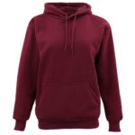 Adult Unisex Men's Basic Plain Hoodie Pullover Sweater Sweatshirt Jumper XS-8XL  Burgundy  2XL