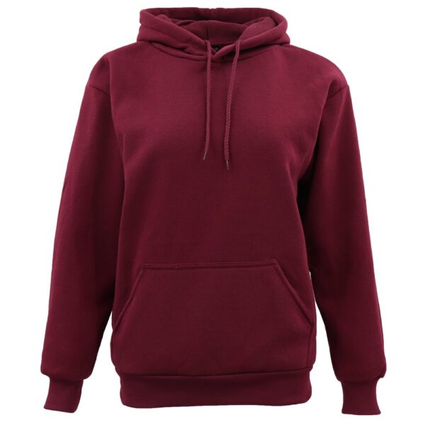 Adult Unisex Men's Basic Plain Hoodie Pullover Sweater Sweatshirt Jumper XS-8XL  Burgundy  2XL