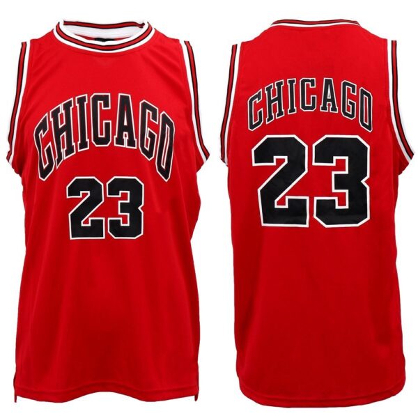 New Men's Basketball Jersey Sports T Shirt Tee Vest Tops Gym Chicago Los Angeles  Red - Chicago 23  M