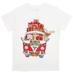 New Funny Adult Xmas Christmas T Shirt Tee Mens Womens 100% Cotton Jolly Ugly  Santa Drive Kombi (White)  S